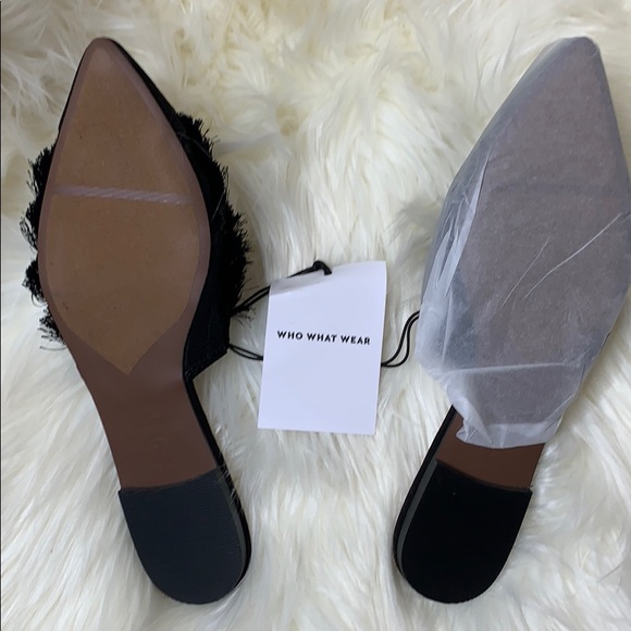 Who What Wear Black Fringed Mules - Picture 4 of 4